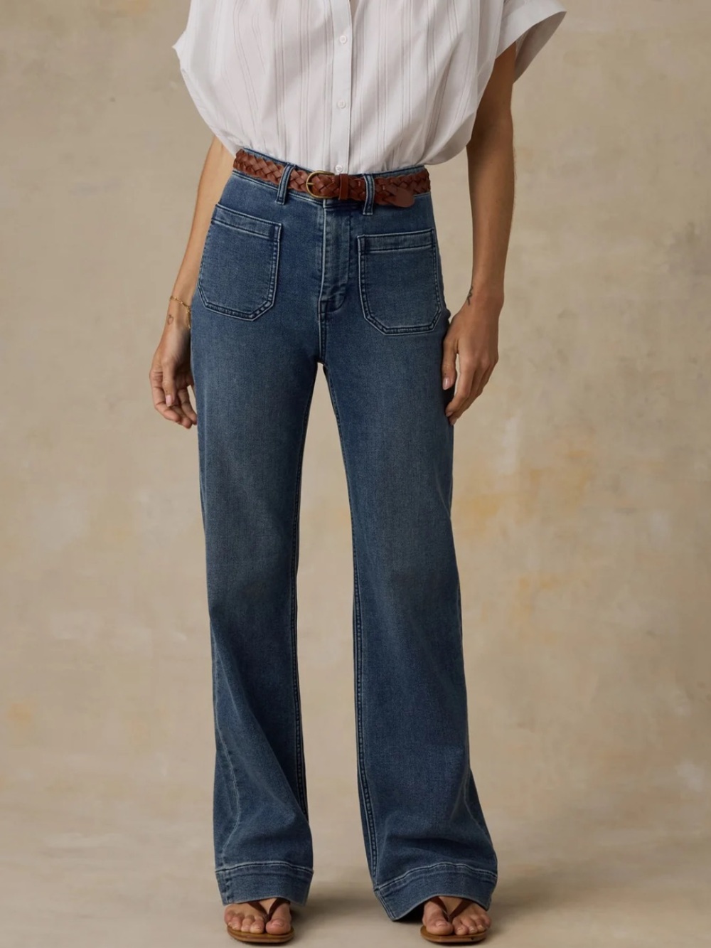 Faherty Stretch Terry Patch Pocket Jeans Size 28